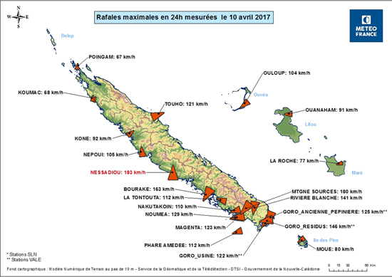 carte vent ptt