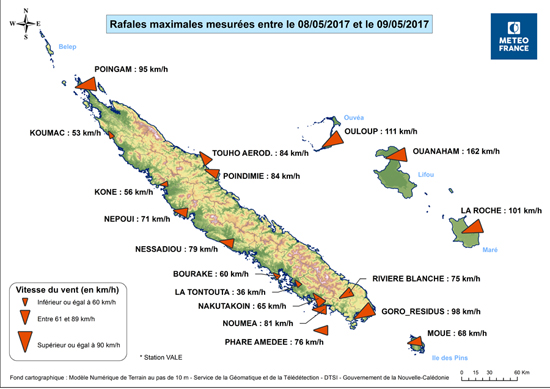 carte rafales ptt