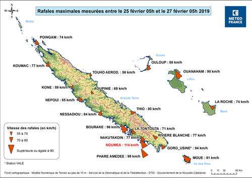 Carte rafales ptt