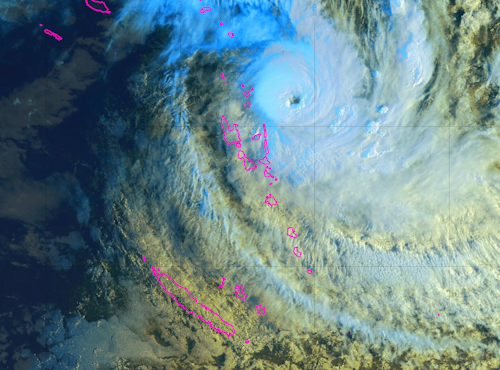 Image satellite Himawari-9 le mardi 24 octobre 2023 à 05h40 loc.