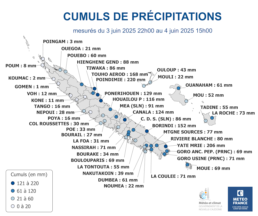 Carte pluie