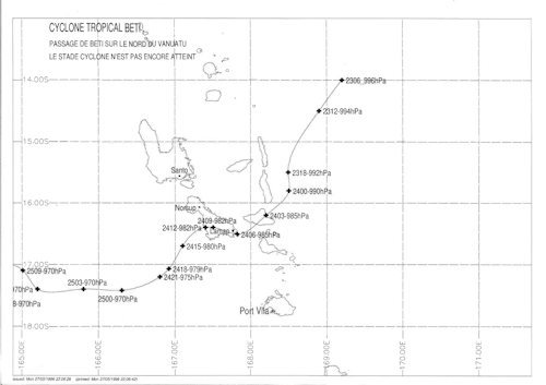  Passage de BETI sur le Nord du Vanuatu