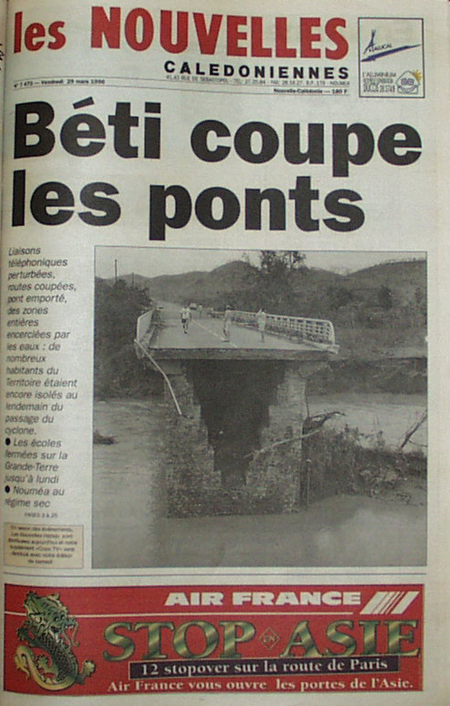 Les Nouvelles Calédoniennes - vendredi 29 mars 1996
