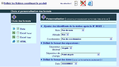 format par defaut