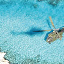 Hélicoptère de l'armée sur le lagon © Patrick Hervé